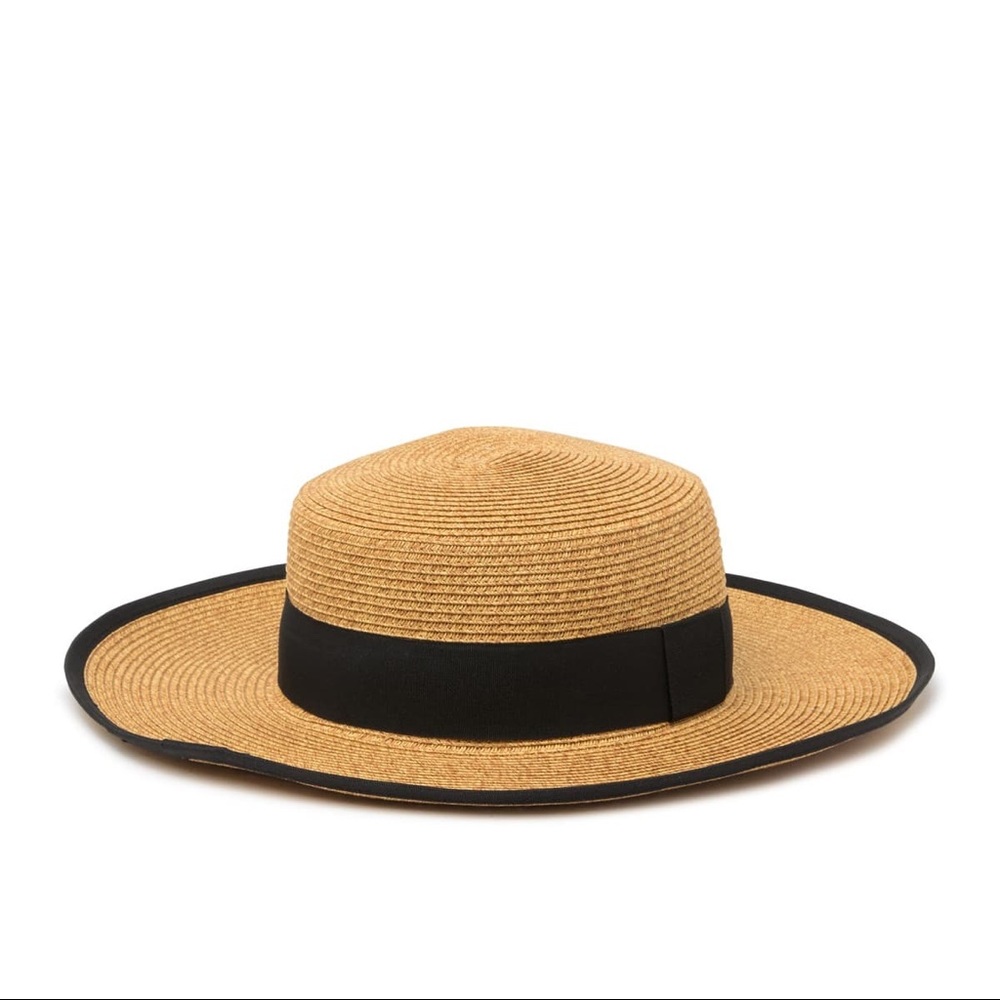 NWT Adjustable woven boater hat